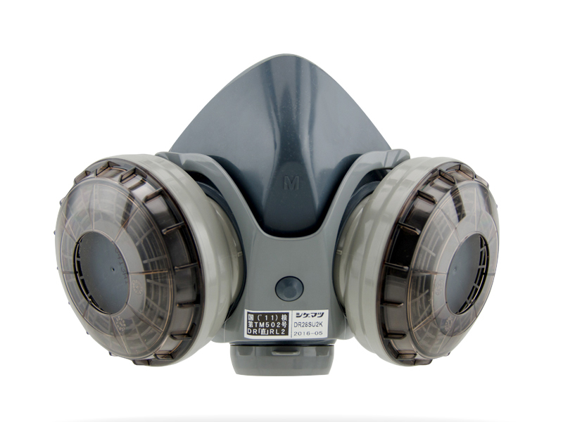 日本重松制作所DR28SU2K双滤盒防粉尘面具面罩熔接石材打磨船厂(图2)